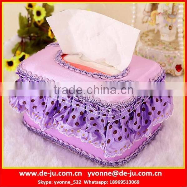 Promotion Tissue Box With Lace Cloth