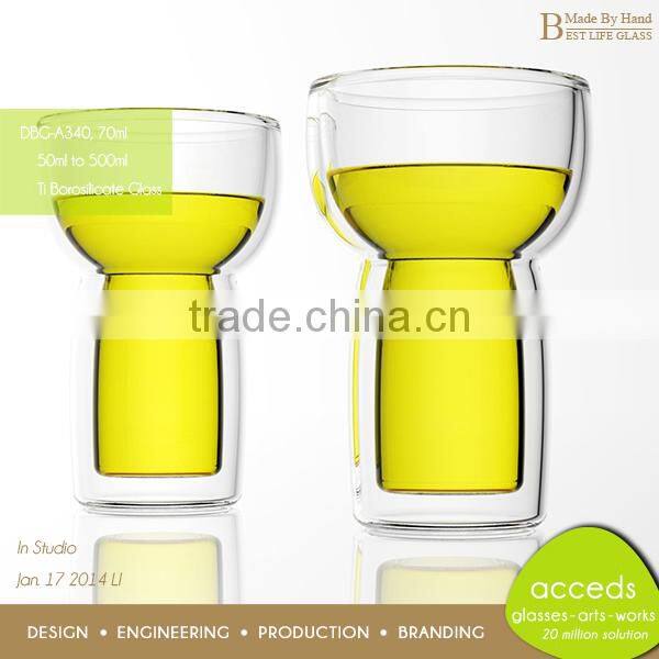 Unique Wholesale Novelty Glass Pyrex Double Wall Arabic Cup