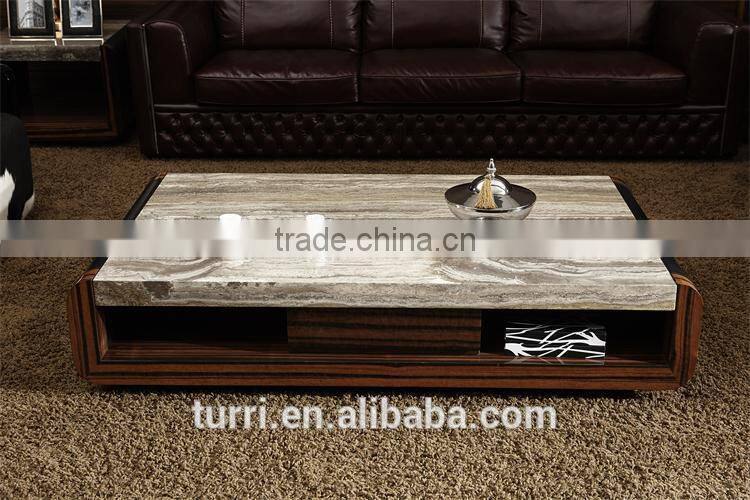2015 new design marble travertine top coffee table for sale