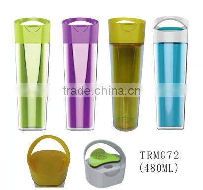 Logo printed plastic eco-friendly sports drinking water bottle