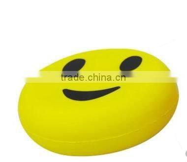 Cute smiling face squeeze toy/PU smiling face anti stress toy