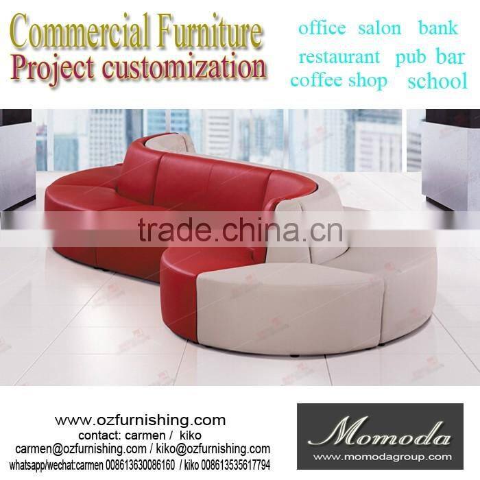 functional red beige modern simple on sale hallway lobby fabric sofa high fashion project furniture office waiting room sofa