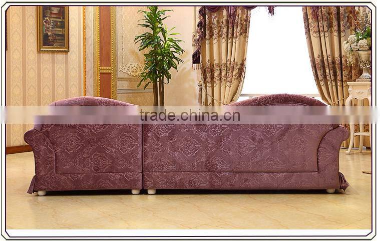 M8010 Arabic traditional L shape corner sofa in fabric from china foshan furniture