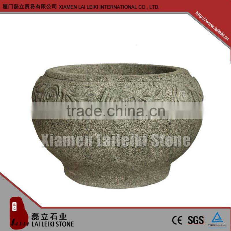 Natural Stone Polished Ornamental Flower Pot