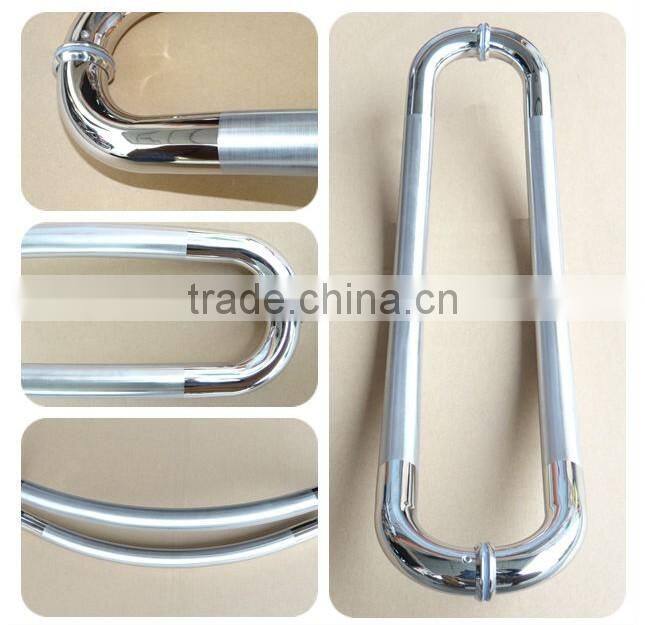 Stainless Steel Modern Glass Entry Door Long Pull Handles Double Sided Pull Handle
