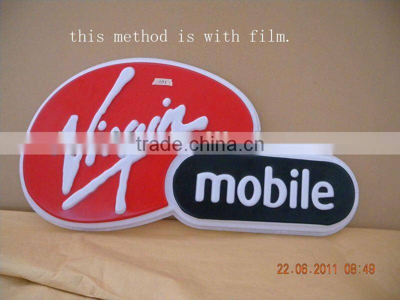 Distortion vacuum forming advertisement sign