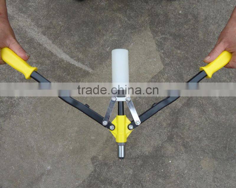 18'' Professional Industry Heavy Duty Double Hand Riveter Gun with A Collecting Bottle/hand rivet nut tool