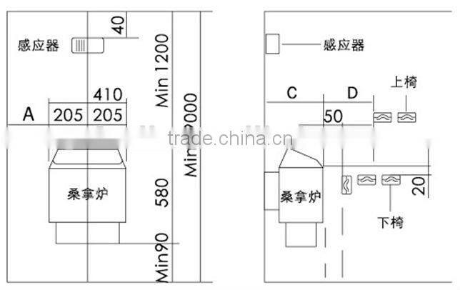 6kw Stainless steel finnish sauna heater
