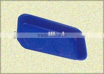 Carbon steel magnetic parts tray covered with rubber