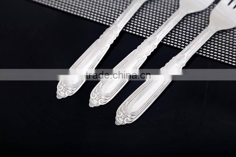 Hot selling stainless steel fork and spoon set from Yiwu factory