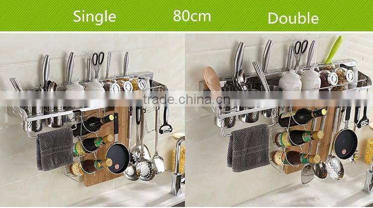 Cheap oem high end multi 304 stainless steel Wall Mounted storage holder rack as seen on tv