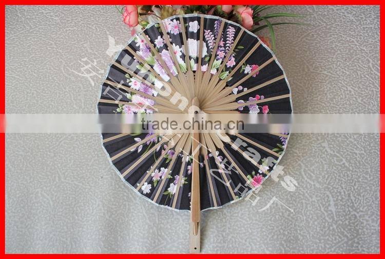 New style windmill shape bamboo fabric fan