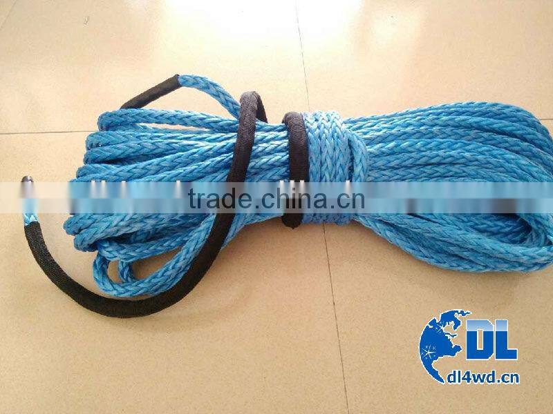 GZDL 4WD 14mm*30m electric winch rope 4x4 auto parts synthetic winch rope synthetic 4x4