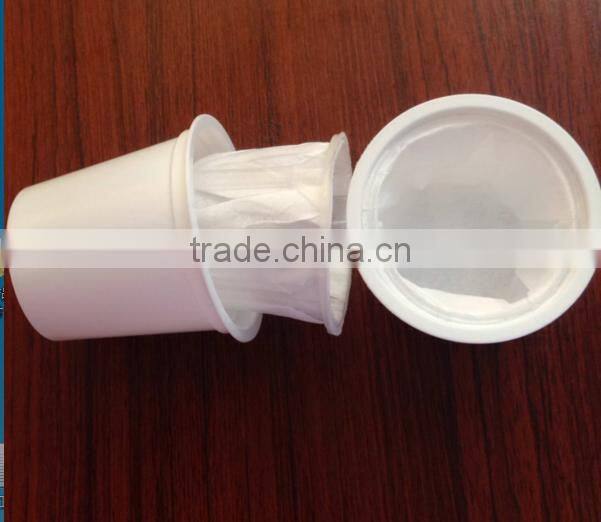 Paper coffee filter with kcup