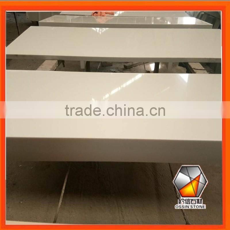 Cream & White Micro Marble Hearth & Back Panel