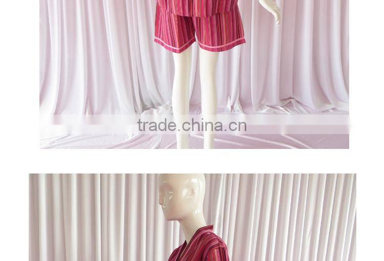 Korean Style Stripe Pajamas for Men With Pocket Elastic Waist 2 piece Set Hotel Quality Autumn Unisex Pajamas For Sauna