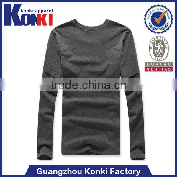 High quality long sleeve mens cotton lycra t shirts
