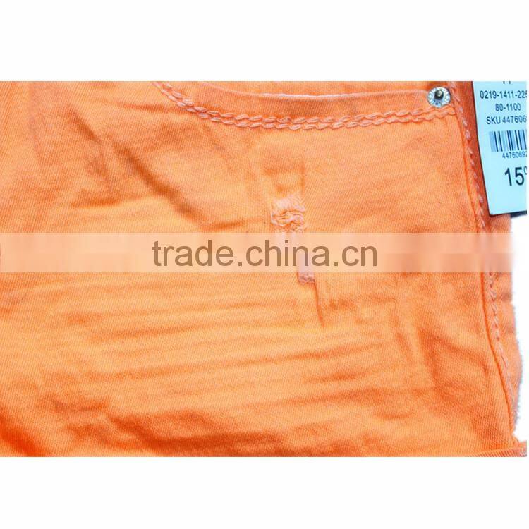 GZY direct sell price denim shorts jumpsuit wholesale china lady jeans high quality wholesale china stock lots 2017 no name bran