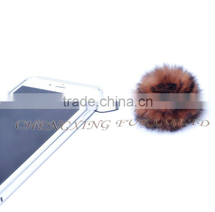 CX-A-54B Rabbit Fur Mobile Phone Strap Detachable Key Ring