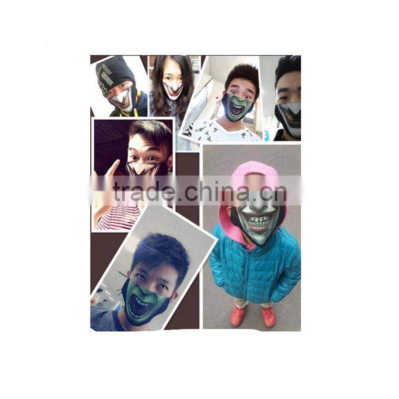 Wholesale good quality anti-duct funnty creative face mask halloween mouth mask decoration