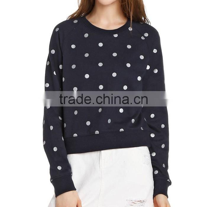 OEM wholesale newly custom fashion non hooded sweatshirt