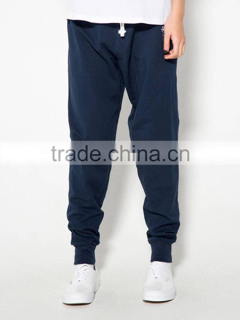 wholesale custom made black cotton plain sportswear joggers women