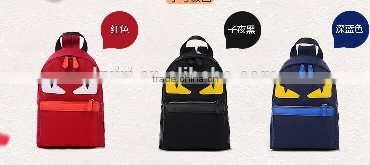 2016 imported cowhide nylon little monsters backpack handbag men's bags