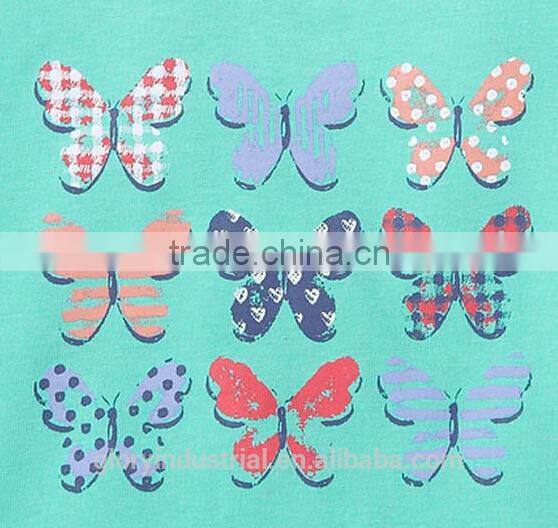 popular butterfly print girl clothes of fashion