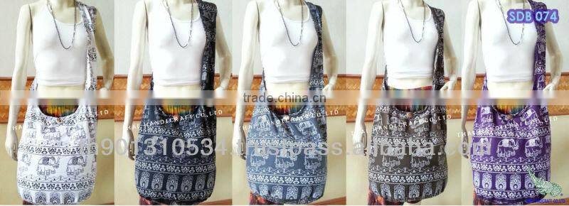 Thai Large Cotton Shoulder Hippie Boho Hobo Sling Crossbody Yaam