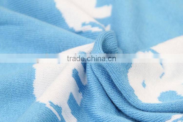 Worldwide hot sell knit baby wool blanket