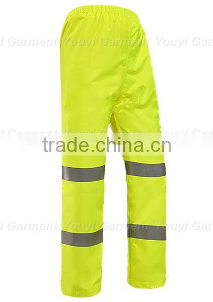 promotional reflective yellow mens raincoat with hood