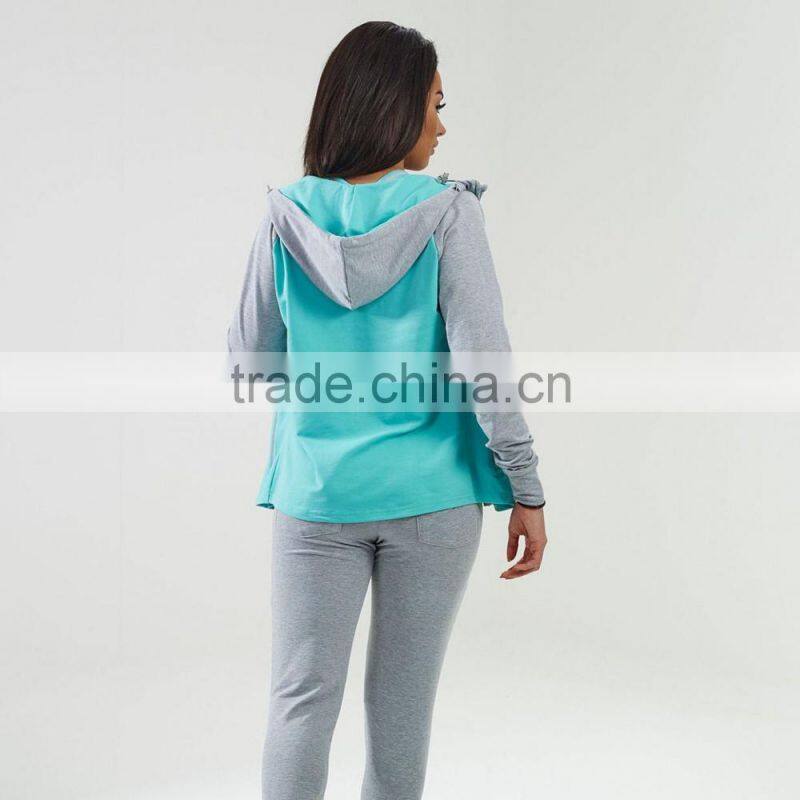 Fashion Sports Coat women Sportswear Fitted Women Summer Tracksuits