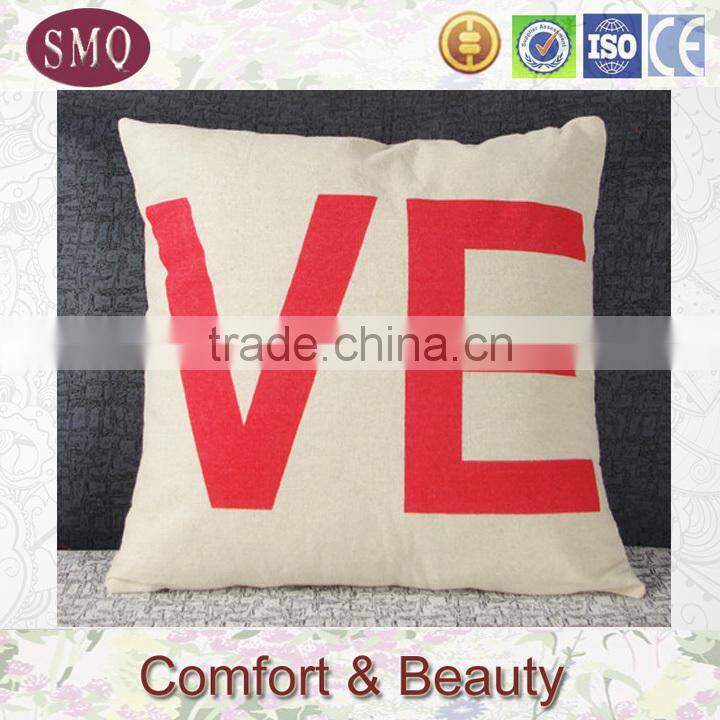 natural linen color customize linen cotton printed linen cushion cover