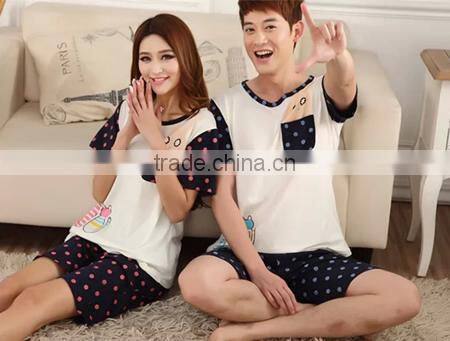 2015 wholesale top quality pajamas for couple