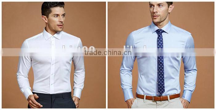 2017 Gentlemen style french cuff open-neck men dress shirt