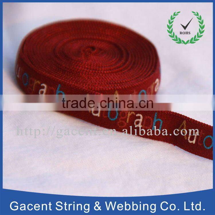 Garment decorative printing fold over elastic band