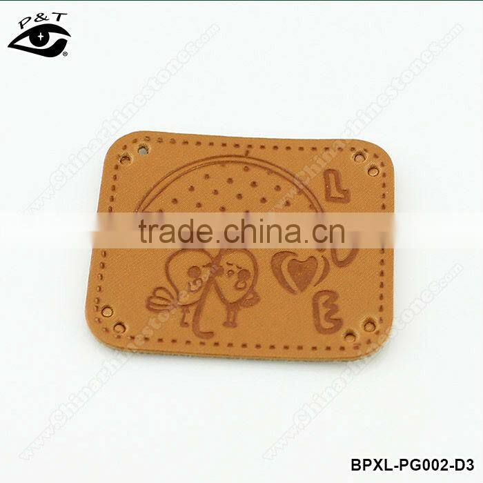 PU label for leather bags for handmade purse bags jeans