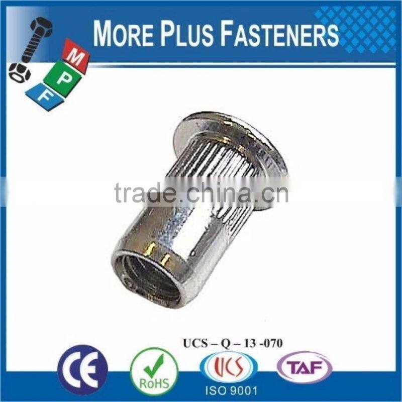 Made in Taiwan Stainless Steel Bright Brass Antique Brass Rivet Nut