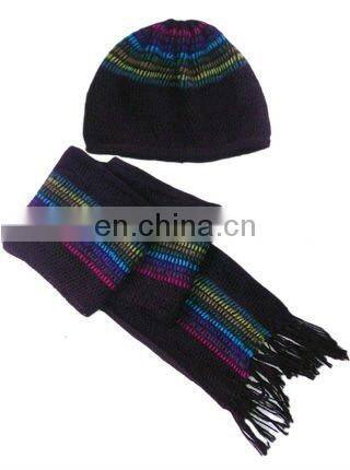 fashional pretty super warm soft cozy popular beanie scarf set