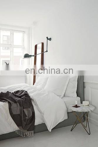 Best selling pure linen bedding sheet set/duvet cover set with stone washing with ties closure