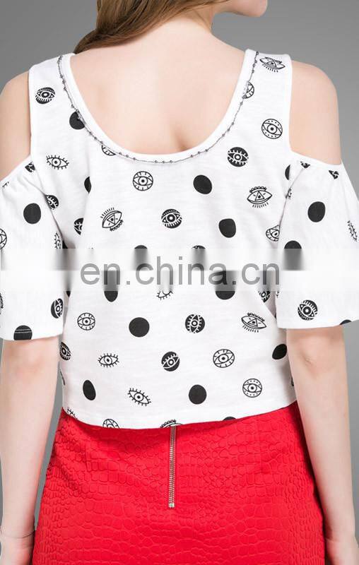 New New Lovely Summer Printing Strapless Women Blouses Women Top