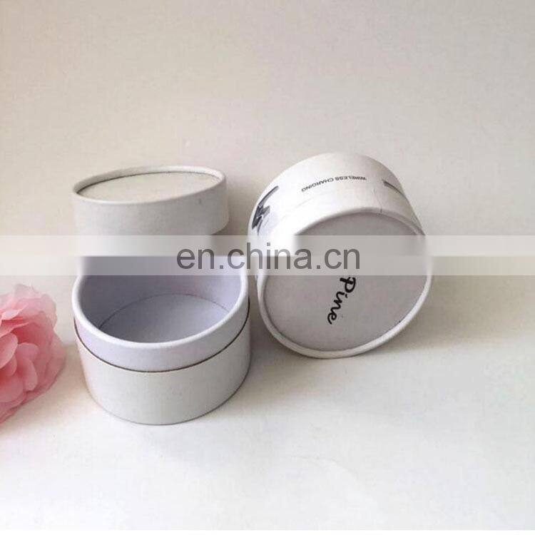 factory price customized wireless charging machine packaging white cardboard cylinder round box with logo printing