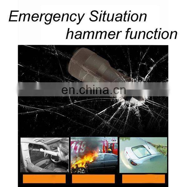 Newest portable travel safty hammer 5v, 3.1A quick usb charging car charger with purifier function