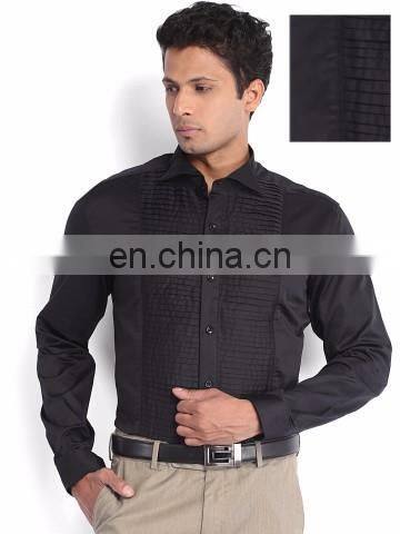 Men Grey & Teal Blue Slim Fit Formal Shirt