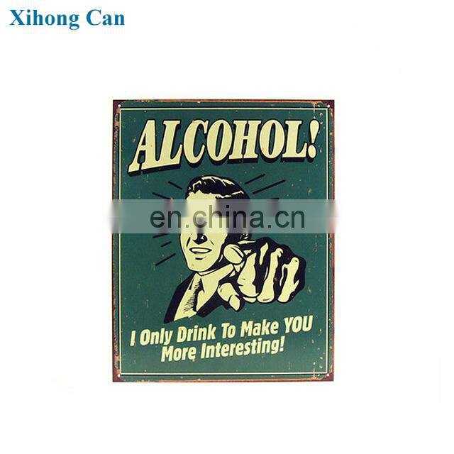 Custom printed fashion metal tin sign made in dongguan