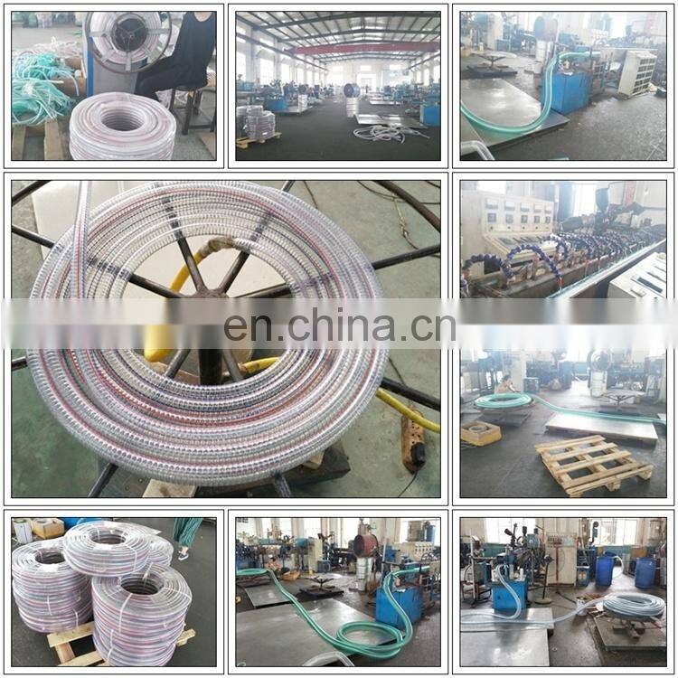 China Supplier Produce Reinforced Spiral Transparent PVC Steel Wire Hose For Oil And Gas