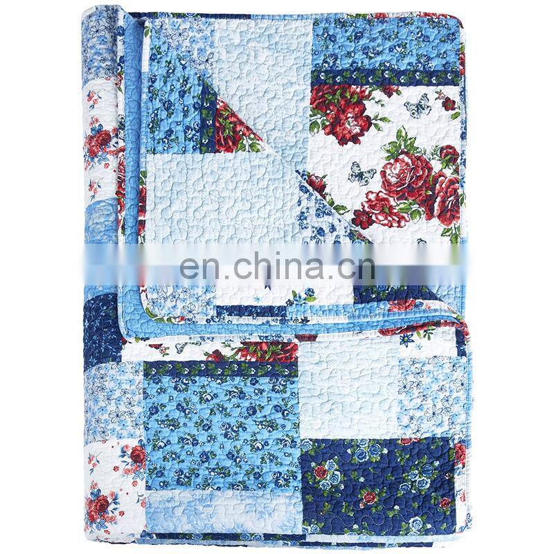 Competitive price good selling Indian cotton bedspread printed design