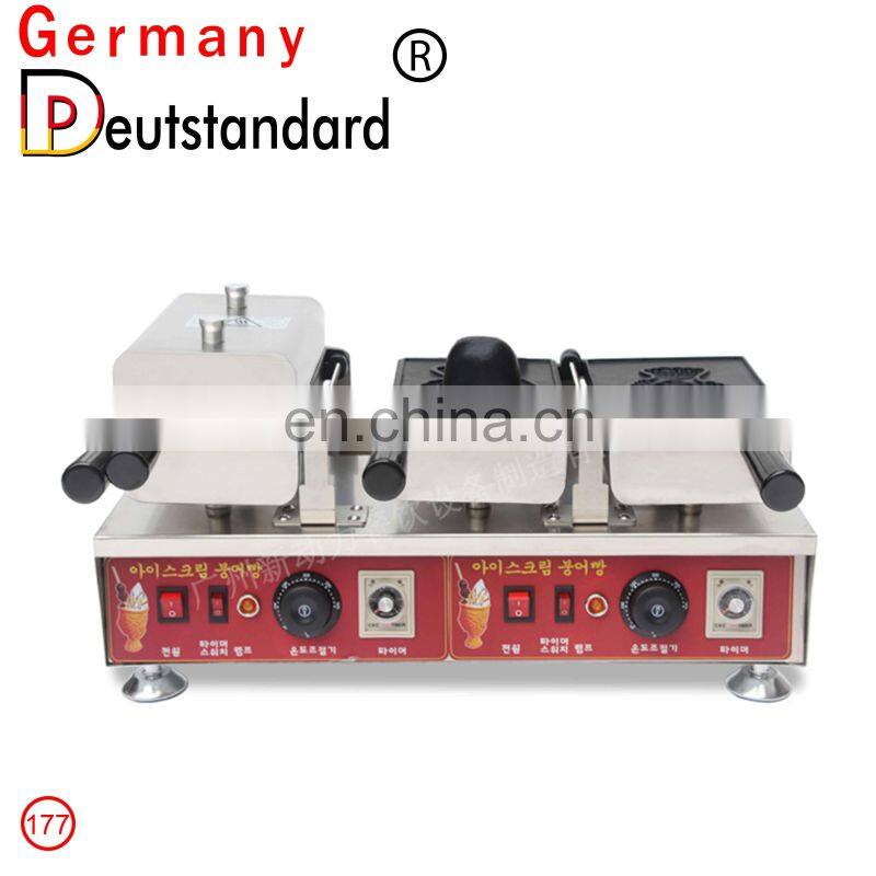 fish waffle maker biscuit ice cream taiyaki machine waffle maker custom plate fish shape open mouth taiyaki machine