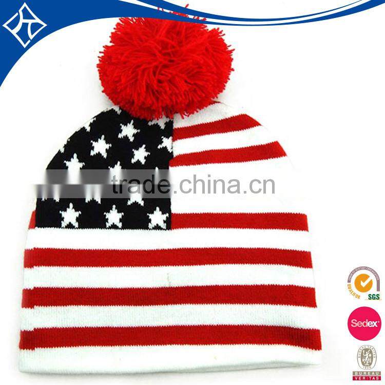 Pom pom Beanie Hats Wholesale, Custom Knit Acrylic Beanie