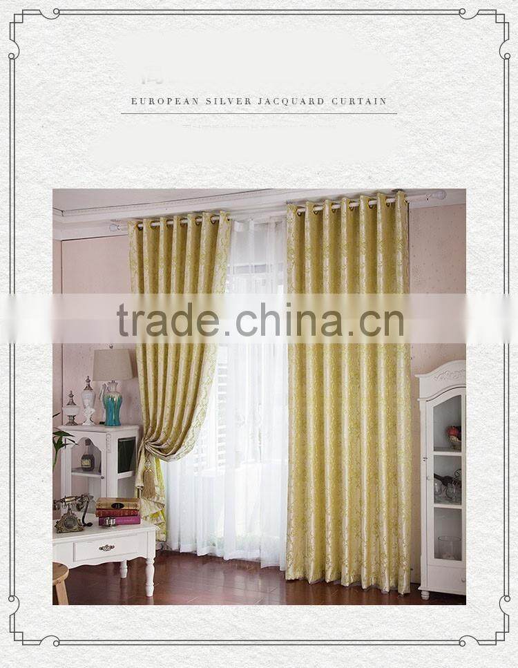 Hot selling jacquard fabric window curtain/curtain rod/curtain track for home/hotel